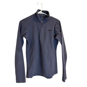 Helly Hansen Womens Navy Blue Micro Series Fleece Quarter Zip Pullover Small